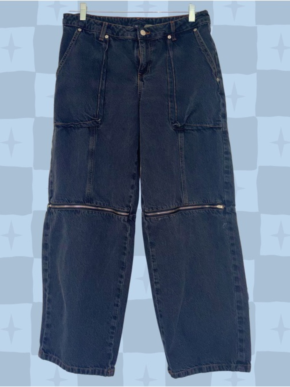 Black Cargo Jeans